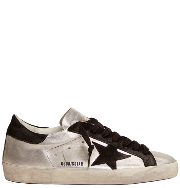  Giày Nam Golden Goose Men's Super-star In Silver Leather 'Silver' 