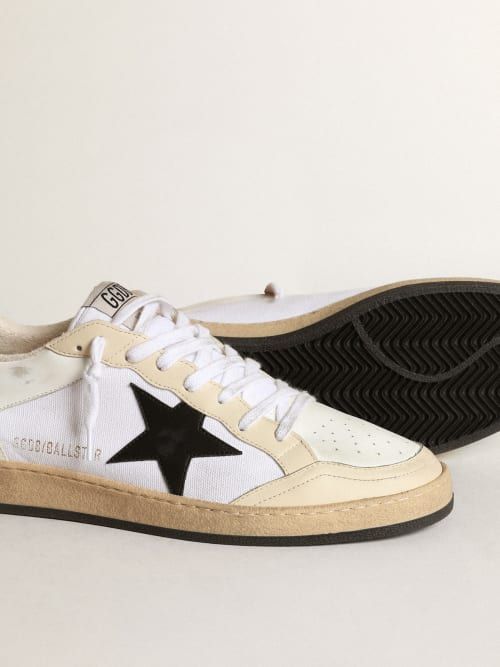  Giày Nam Golden Goose Ball Star Canvas 'White' 
