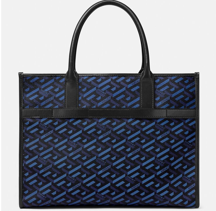  Túi Nữ Versace La Greca Signature Tote 'Black Blue' 