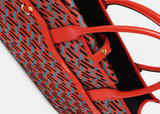  Túi Nữ Versace La Greca Signature Tote 'Blue Red' 