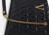  Túi Nữ Versace Virtus Quilted Leather Lagre Tote 'Black' 
