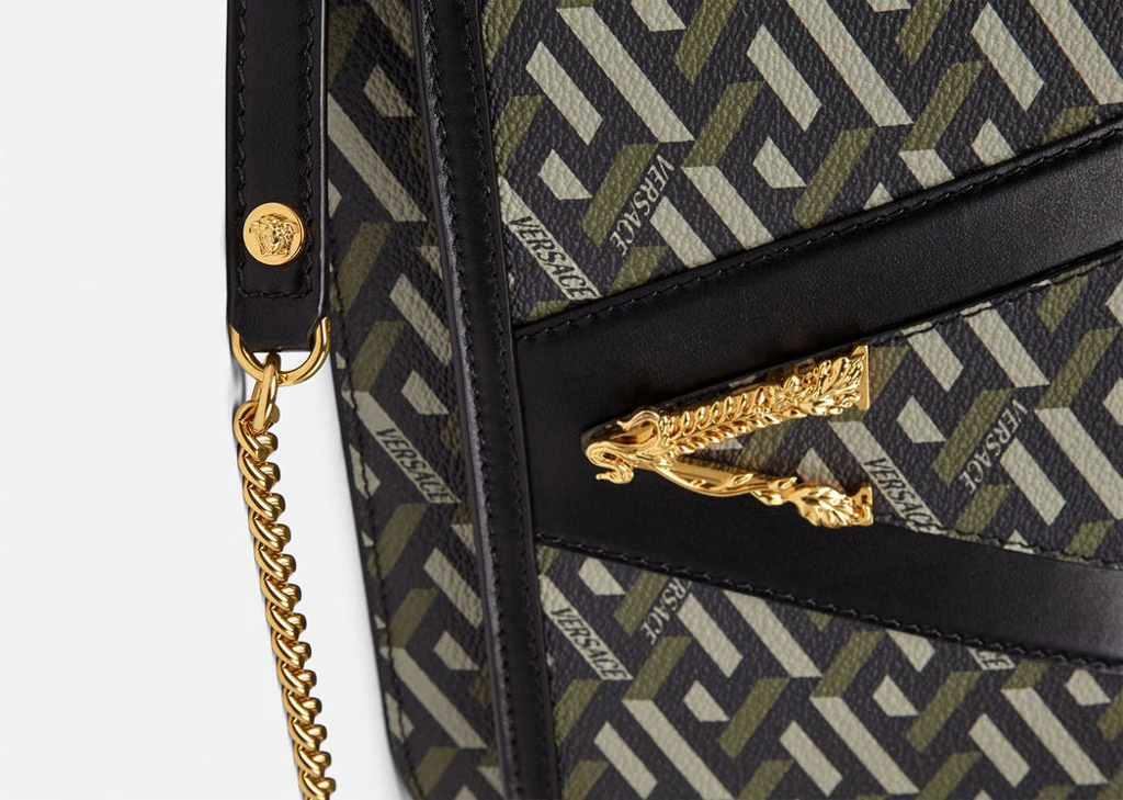  Túi Nữ Versace La Greca Signature 'Black Khaki' 