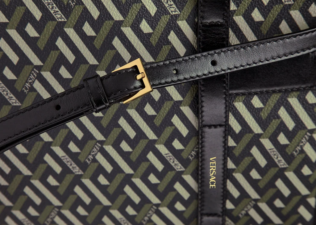  Túi Nữ Versace La Greca Signature Tote 'Black Khaki' 