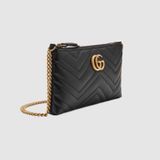  Túi Nữ Gucci GG Marmont Matelassé Mini Chain 'Black' 