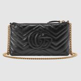  Túi Nữ Gucci GG Marmont Matelassé Mini Chain 'Black' 