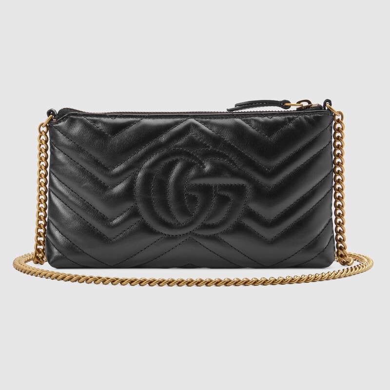  Túi Nữ Gucci GG Marmont Matelassé Mini Chain 'Black' 