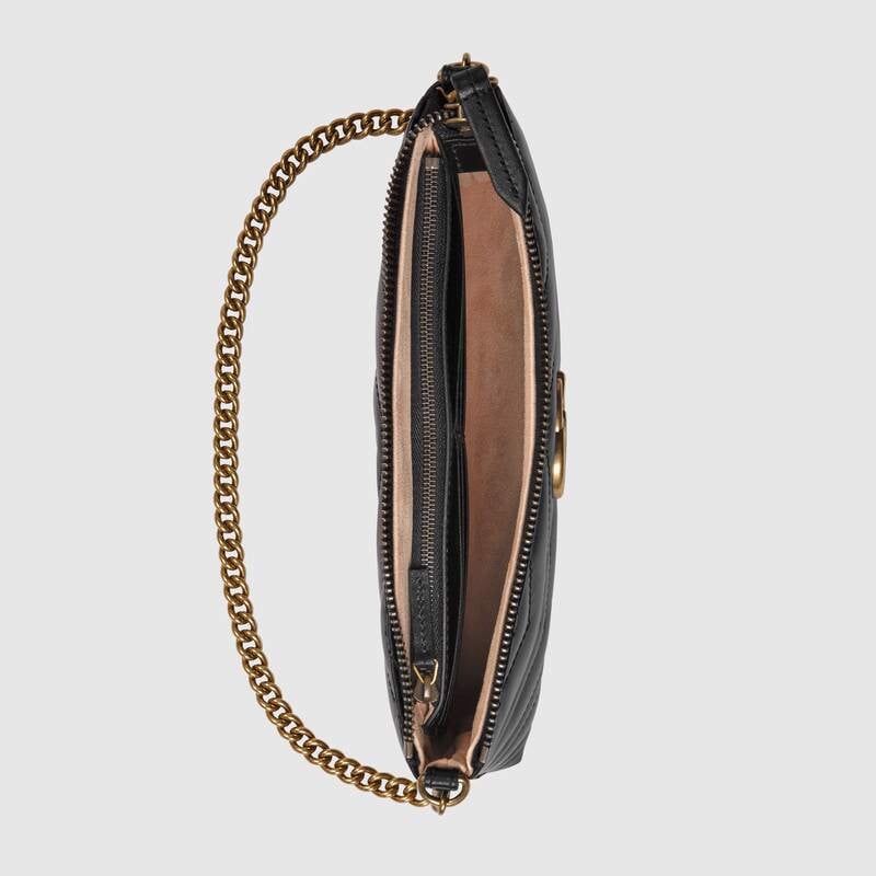  Túi Nữ Gucci GG Marmont Matelassé Mini Chain 'Black' 