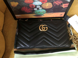  Túi Nữ Gucci GG Marmont Matelassé Mini Chain 'Black' 