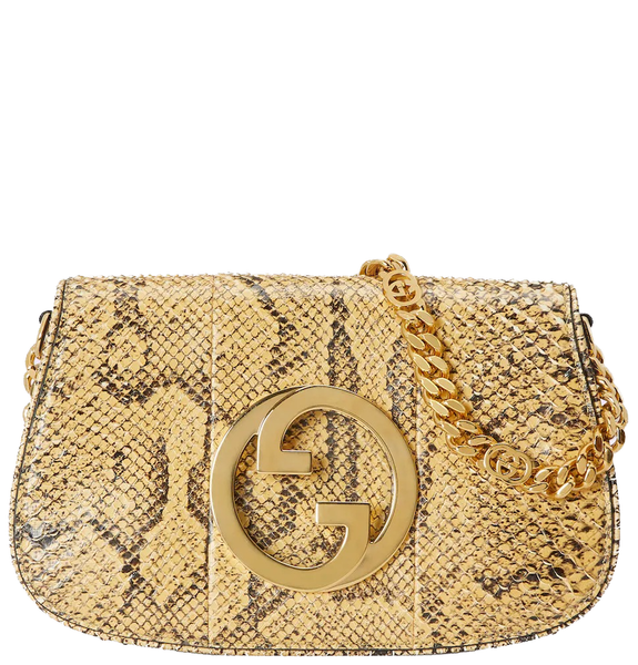  Túi Nữ Gucci Blondie Small Python Shoulder Bag 'Yellow' 