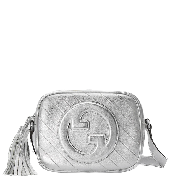  Túi Nữ Gucci Blondie Small Shoulder Bag 'Metallic Silver' 