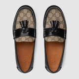  Giày Nam Gucci GG Loafer With Tassel 'Black Leather Monogram' 