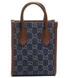  Túi Nữ Gucci Mini Tote Bag With Interlocking G 'Blue Ivory' 