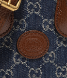  Túi Nữ Gucci Mini Tote Bag With Interlocking G 'Blue Ivory' 