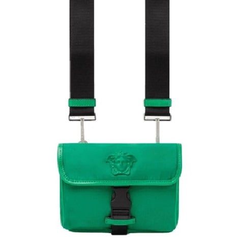  Túi Nữ Versace La Medusa Nylon Small Messenger 'Green' 