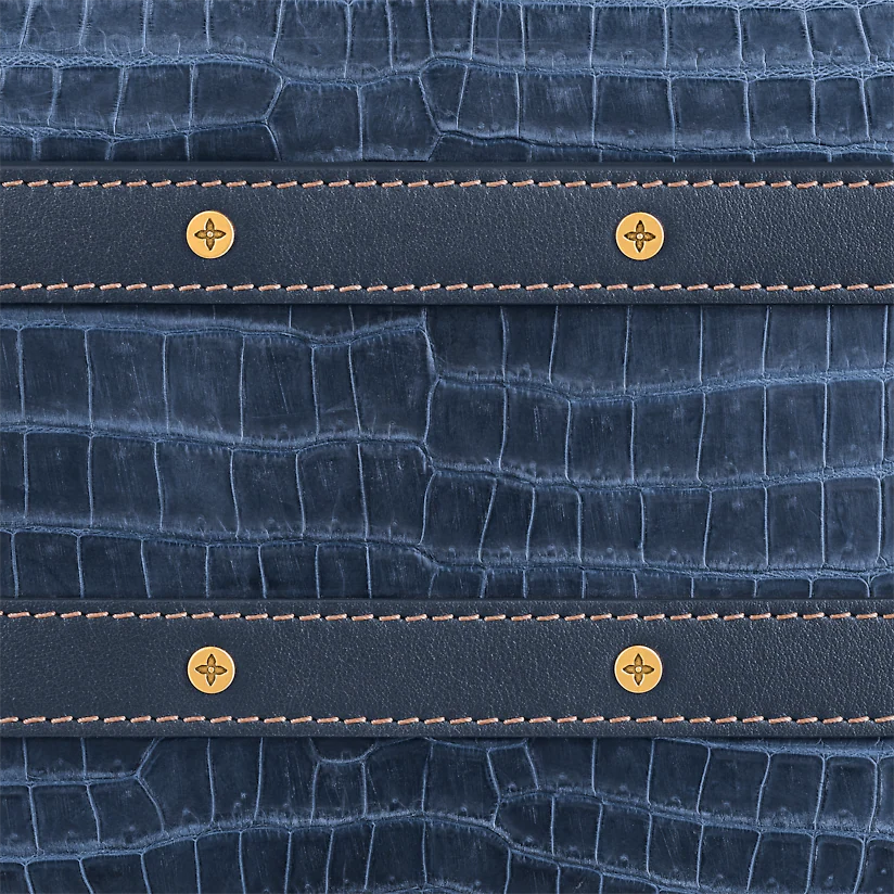  Túi Nam Louis Vuitton Handle Soft Trunk Croco 'Denim' 