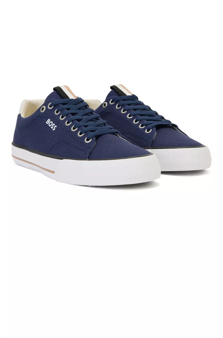Giày Hugo Boss Nam Canvas Trainers 'Dark Blue' 50470866 – LUXITY