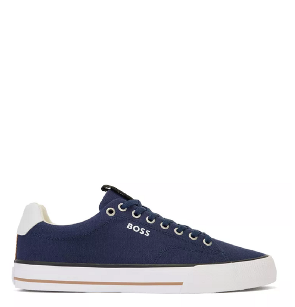  Giày Hugo Boss Nam Canvas Trainers 'Dark Blue' 