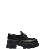  Giày Prada Nữ Brushed Leather Monolith Loafers 'Black' 