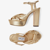  Dép Nữ Jimmy Choo Nappa Platform 'Gold Metallic' 