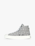  Giày Nam Givenchy High City 4G Jacquard Sneakers 'White Black' 