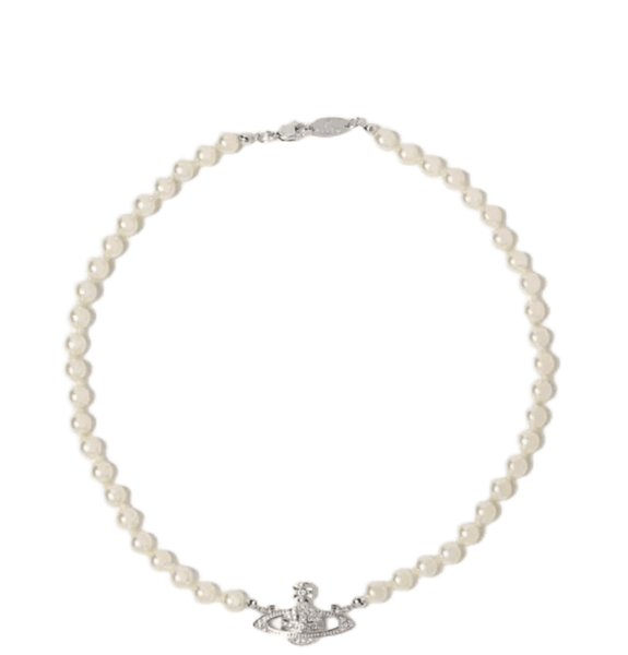  Dây Chuyền Nữ Vivienne Westwood Mini Bas Choker 'Silver' 