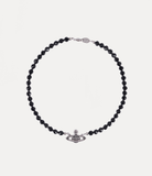  Dây Chuyền Nữ Vivienne Westwood One Row Bas Choker 'Black' 