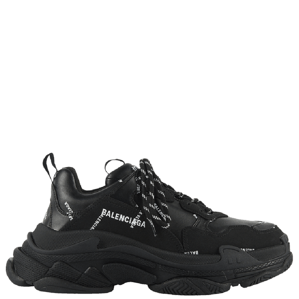  Giày Nam Balenciaga Triple S Sneaker Allover Logo 'Black' 
