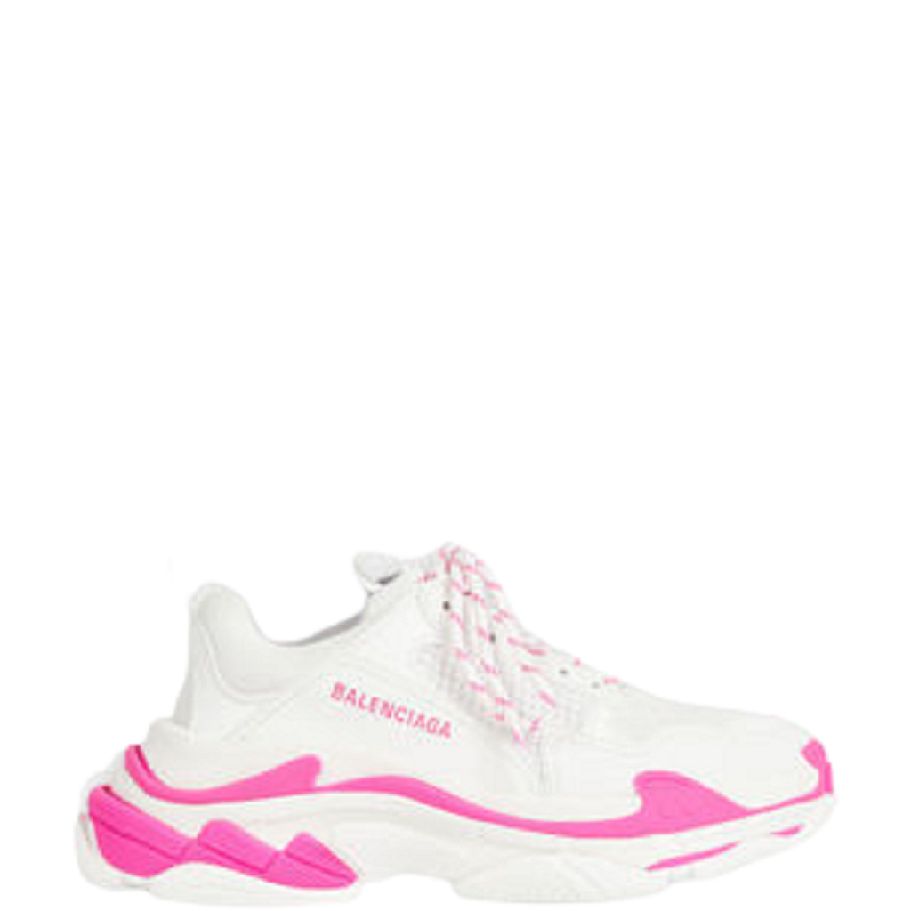  Giày Balenciaga Logo Unisex Plain Street Style Sneakers 'White-Pink' 