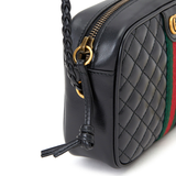  Túi Nữ Gucci Plain Leather Crossbody Logo Shoulder Bags 'Black' 