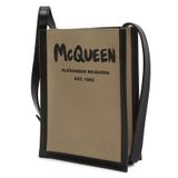  Túi Nam Alexander McQueen Graffiti Logo Edge Mini Crossbody Bag 'Brown' 