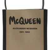  Túi Nam Alexander McQueen Graffiti Logo Edge Mini Crossbody Bag 'Brown' 