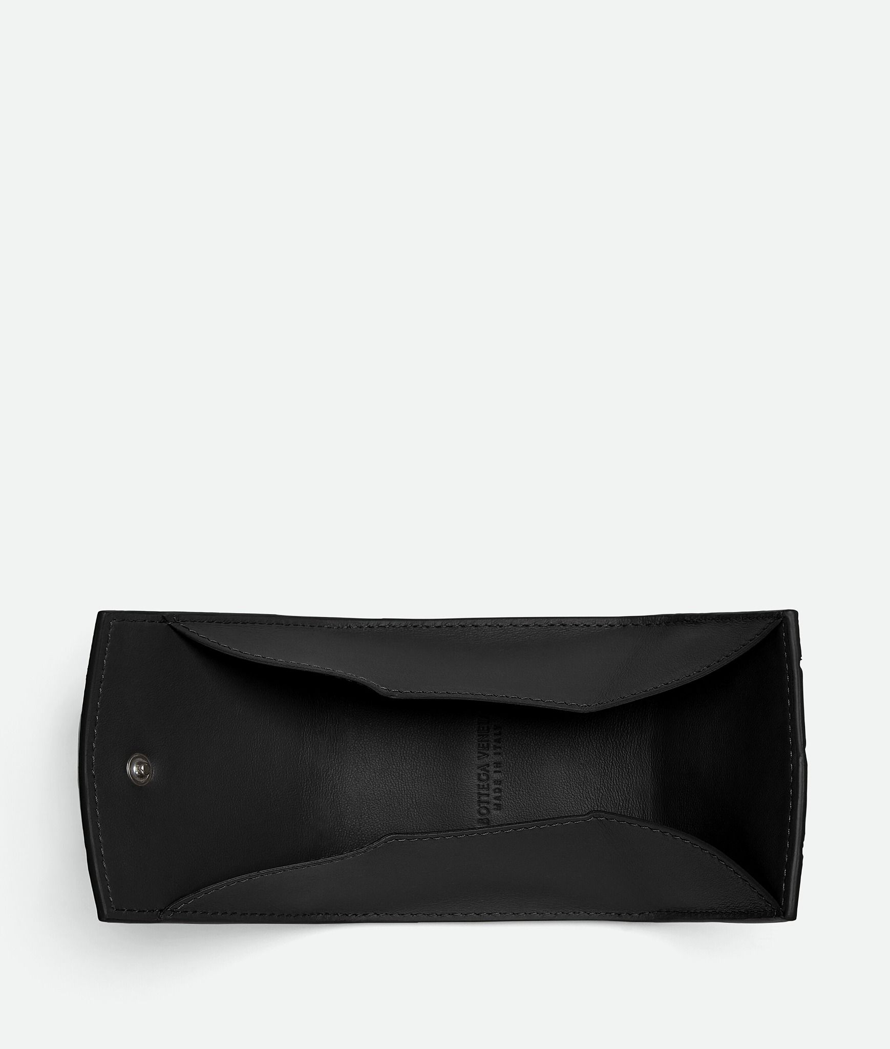 Ví Nam Bottega Veneta Intrecciato Folded Coin Purse 'Nero' 
