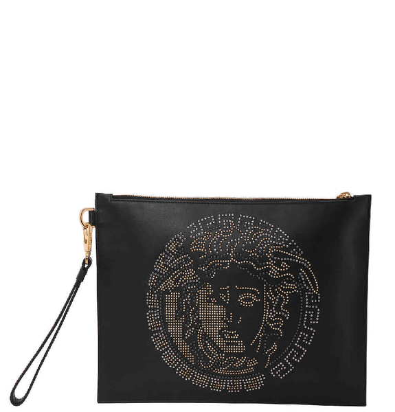  Túi Nam Versace Medusa Head Clutch 'Black' 