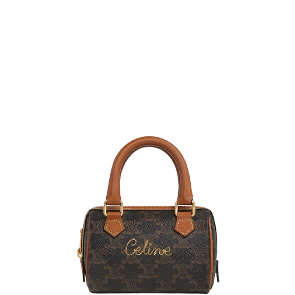  Túi Nữ Celine Triomphe Canvas Celine 'Cursive Tan' 