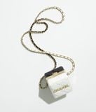  Túi Nữ Chanel Clutch With Chain Lambskin Gold Metal 'Black White' 