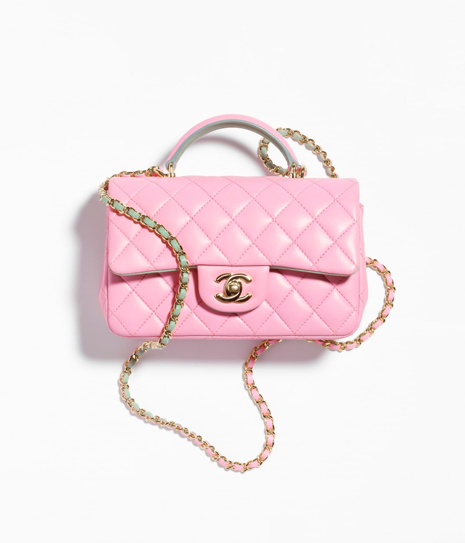 Chanel Mini Flap Bag With Top Handle  TIỆP COLOUR