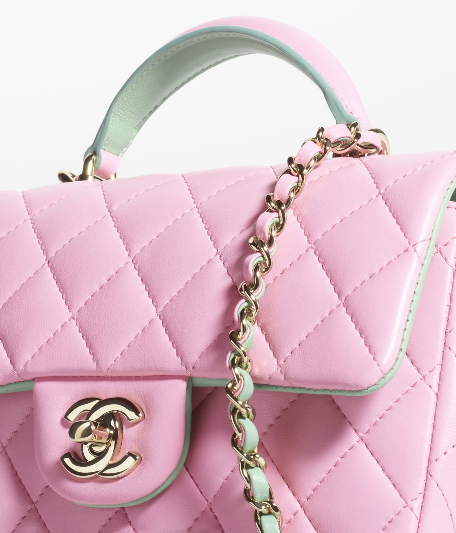 Mini flap bag Sequins goldtone metal light pink Fashion CHANEL #34 Mini flap bag Sequins goldtone metal light pink Fashion CHANEL