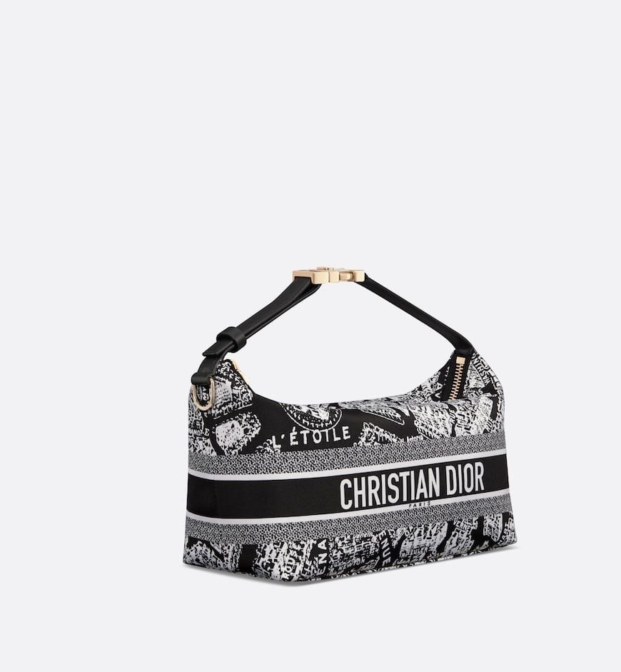 Túi Nữ Dior Medium Diortravel Nomad Pouch 'Black White' S5554OBQDM993