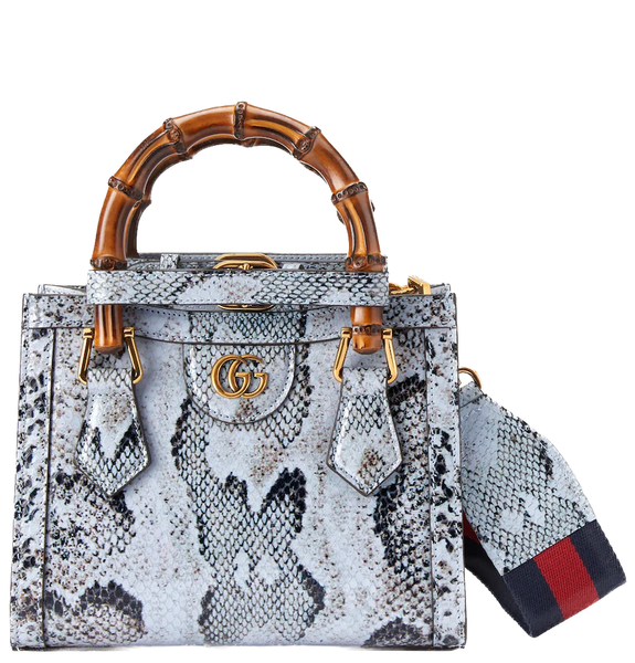  Túi Nữ Gucci Diana Mini Python Tote Bag 'Light Blue' 