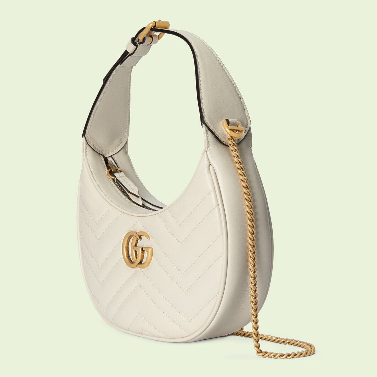 Túi Nữ Gucci GG Marmont Half Shaped Mini Bag 'White' 699514-DTDHT