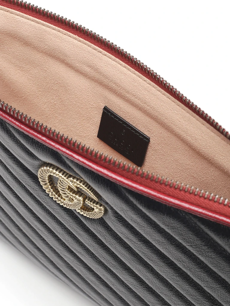  Túi Nữ Gucci GG Marmont Quilted Leather Pouch 'Black' 