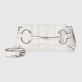  Túi Nữ Gucci Horsebit Chain Small Shoulder Bag 'White' 