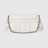  Túi Nữ Gucci Horsebit Chain Small Shoulder Bag 'White' 