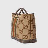  Túi Nữ Gucci Jumbo GG Medium Tote Bag 'Camel Ebony' ‎ 