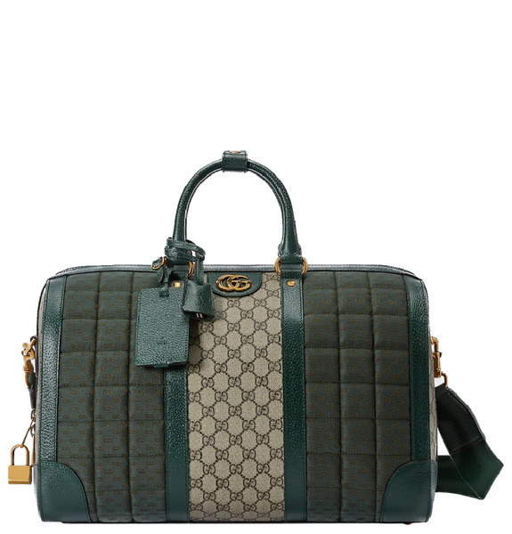  Túi Nữ Gucci Mini GG Canvas Small Duffle Bag 'Green' 