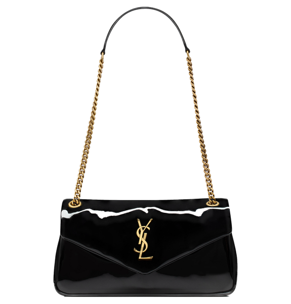  Túi Nữ Saint Laurent Calypso In Patent Leather 'Black' 