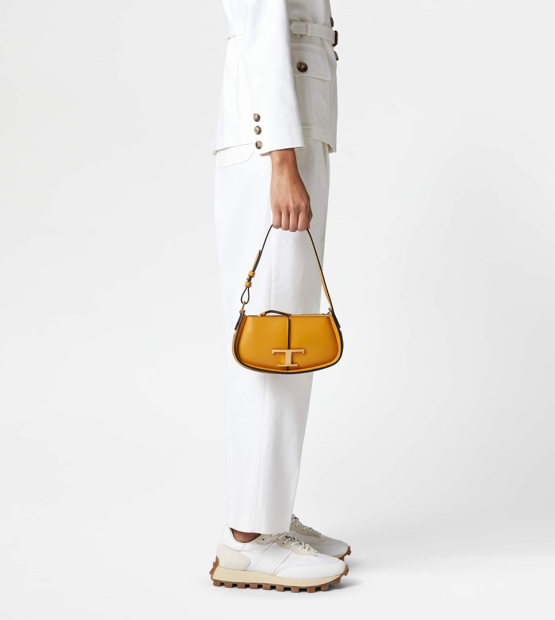  Túi Nữ Tod's T Timeless Shoulder Bag Leather Micro 'Yellow' 