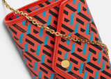  Túi Nữ Versace La Greca Signature Pouch 'Blue Red' 