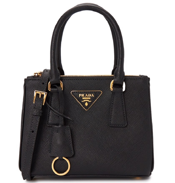  Túi Xách Nữ Prada Saffiano Lux Galleria Micro 'Black' 