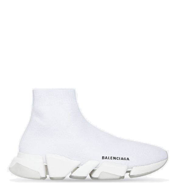  Giày Balenciaga Speed 2.0 Clear Sole Recycled Knit Trainers 'White' 